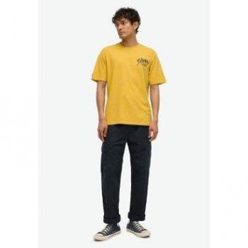Superdry T-shirt ample motif punk lo‑fi – couleur jaune – homme – M