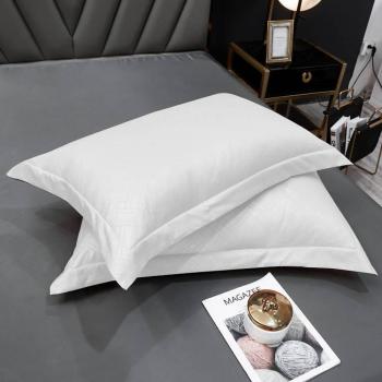 100% Egyptian Cotton Silver Oxford Pillowcase Set