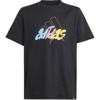 Camiseta corta adidas gfx ilustrada para chicos - Negro