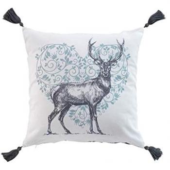 Coussin Déco Tissé megève 40x40cm Bleu - Paris Prix