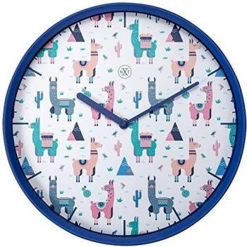 NexTime Wall Clock 30cm Plastic White Alpaca