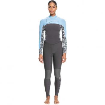 Muta da Surf Roxy Swell Series 3/2 Manica Lunga Nero Blu Bianco Donna 6