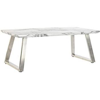 Dkd Home Decor - MDF & Stahl Couchtisch, Weiß, 120x60x44 cm