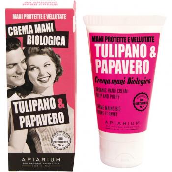 Crema mani bio al tulipano e papavero