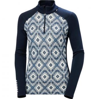 Camisole thermique femme 1/2 zip Helly Hansen Lifa Merino Midweight graphique