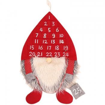 Calendario Navideño de Tela con Figuras de Personas del Bosque