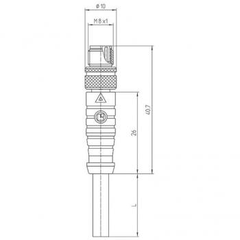 Lutronic 1054 Pre-Fab M8 Actuator Plug 2m