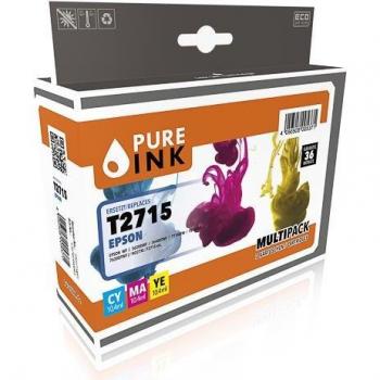 Pure Ink EPST2715MP3 PI EPSON T2715 WF Tinte (3) cmy HC rebuilt 3x1100Seiten Chip, Druckerpatrone