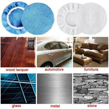12-Pack Microfiber Polishing Pads and Waxing Bonnets for Car Polishers