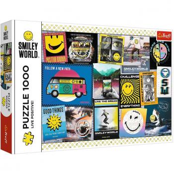 Puzzle 1000 pièces – Trefl – Smiley Live Positive – Dessins animés et BD