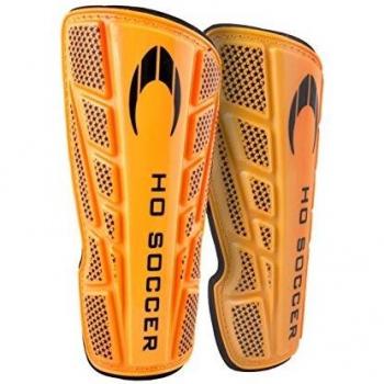 Espinilleras Unisex HO Soccer, Modelo One, Naranja, Talla S