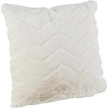 Cuscino peloso da divano Chantel 45x45 bianco