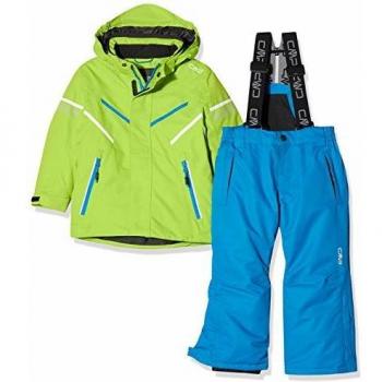 Tenue de ski pour enfant CMP 39W1844, veste et pantalon assortis, coloris Vert citron, taille 104 (XS)