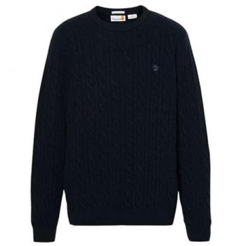Timberland para hombre. TB0A2CEQZ021 Jersey de cuello redondo en punto trenzado Phillips Brook marino (S)
