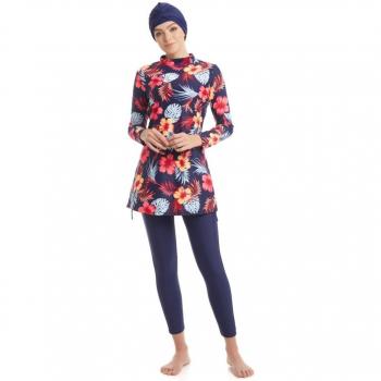 HAOFAN Long‑Sleeve Muslimah Swimsuit – Modest Burkinis (Plus Size)