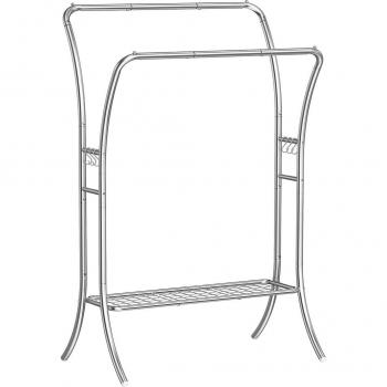 Stand appesi abiti doppio acciaio nero