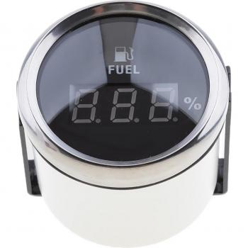 2 52mm Black Chrome Digital Fuel Level Gauge (0-190ohm)