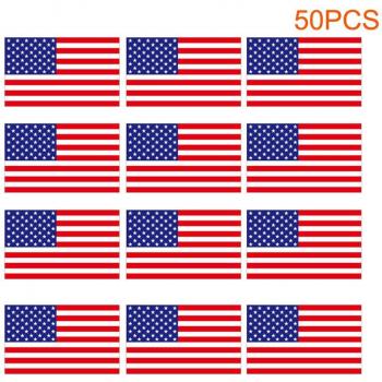 500pcs Waterproof PVC American Flag Stickers