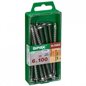 SPAX Testa torx zincata rondella per tasselli in legno 6X100 scatola m 10 pezzi