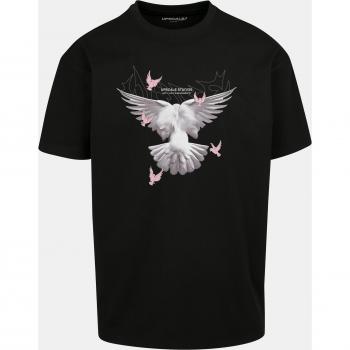 Mister Tee Doves Oversize Short Sleeve T-shirt, Black male 2XL