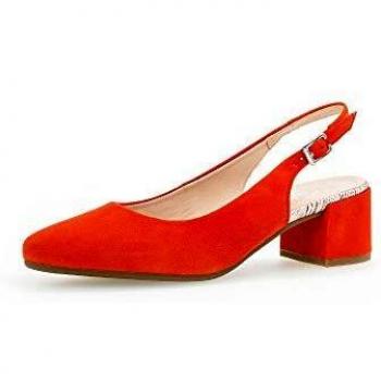 Gabor Damen Pumps, Frauen Sling-Pumps, Komfort-Mehrweite, Leder bequem, Koralle