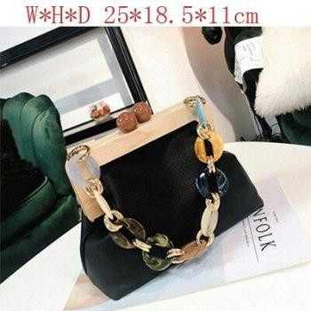 Bolsa de noche con cadena acrílica para mujer