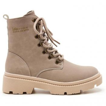Botas Lois 85871 para mujer en sintético color topo
