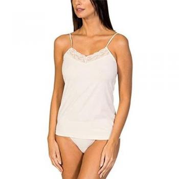 ZD - Camiseta interior de mujer de tirantes con encaje pico de tejido ecofriendly