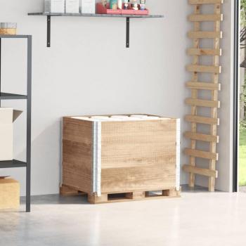 Conjunto de 3 collares de palets de madera maciza de pino de 80x60 cm - Marrón (Vidaxl)