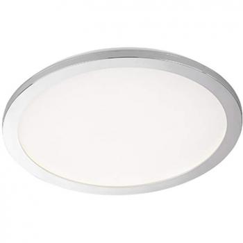 FISCHER+HONSEL LED-Deckenleuchte Gotland 1x LED 22,0 Watt chromfarben IP44 3 Stufen Dimmer 20336 40 x 40 x 3 cm LxBxH 3000 lm 3000 K