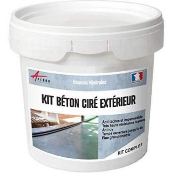 Béton ciré décoratif minéral Vison Gris Beige - kit 10 m²