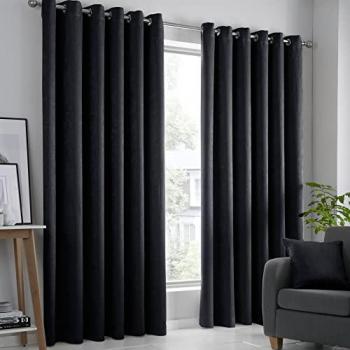 Fusion Strata Ready Made Eyelet Curtains