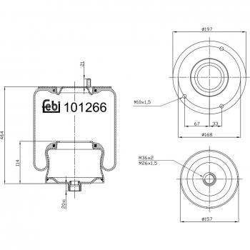 Fuelle, suspensión neumática FEBI BILSTEIN 101266