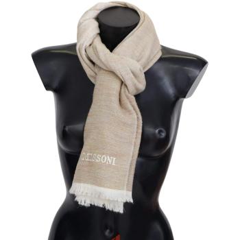 Missoni Unisex Beige Multicolor Wool Scarf