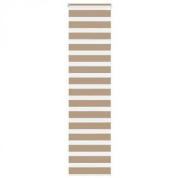 Store zèbre marron sable en polyester 50,9 cm