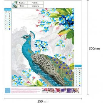 DIY Kreuzstich Kunstwerk Pfau Eule