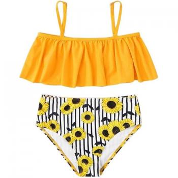 Bañador de Dos Piezas Tropical