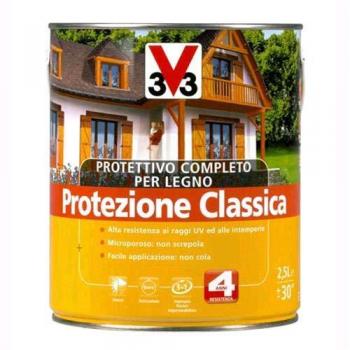 V33 Protettivo Completo Legno Protezione Classica Incolore 2,5 litri