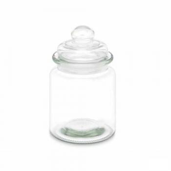Barattolo di vetro 250 ml trasparente con tappo (24 unità)