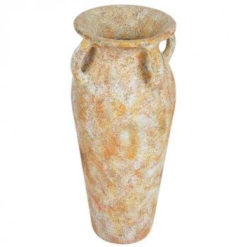 Beliani - Retro Decorative Vase Terracotta Handmade Multicolour Feraj
