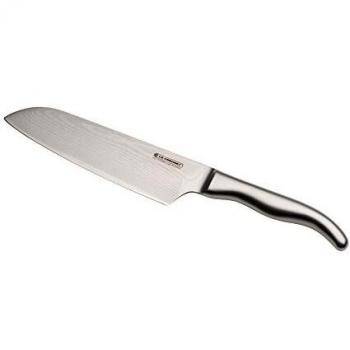 Acero Damasco Santoku Le Creuset con Mango de Hierro