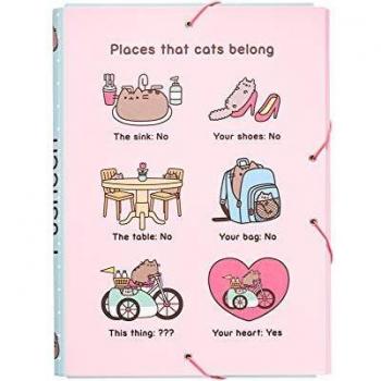 Pusheen the Cat A4 File Folder with Elastic Loops