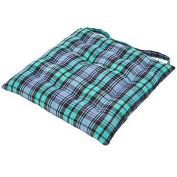 Blackwatch Tartan Seat Pad with Button Straps 100% Cotton