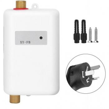 3000W Mini Instant Water Heater - Electric Tankless, White, US/EU/UK/AU Plug