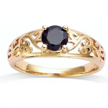 Elegant Sissi Black Gold Ring - 5mm 58
