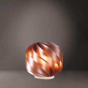 Lampada Da Tavolo Globe 1 Luce In Polilux Rame Con Base D25 Made In Italy