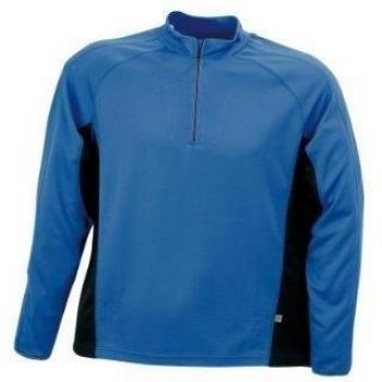 Camiseta de running masculina James & Nicholson Larga Manga Negro
