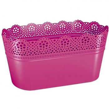Maceta Fucsia Prosperplast LACE 285x135x155mm