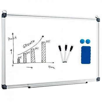 Lavagna Cancellabile Magnetica per Ufficio e Scuola 90x60 cm