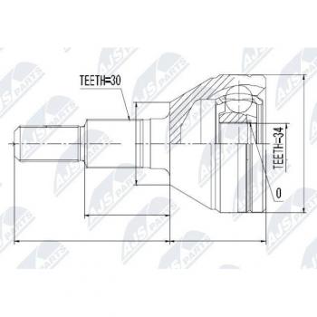 Pacchetto Giunti Semiasse NTY NPZ-DW-006